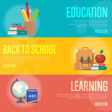 Eğitim infographics kavramı afiş
