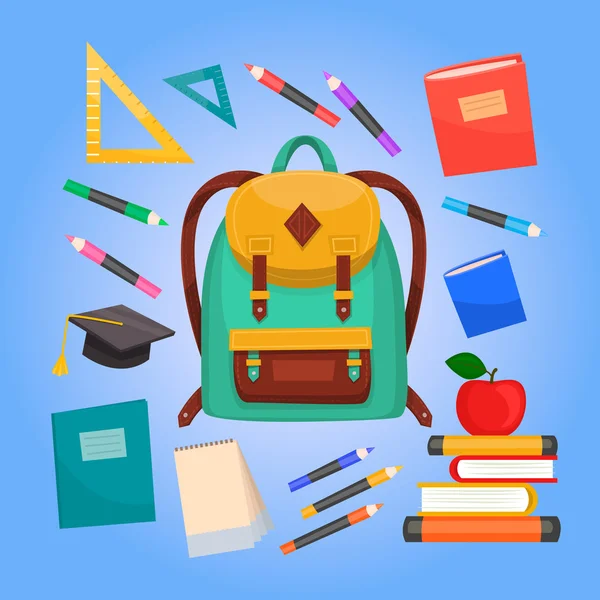 Back to school infographics concept — Stock Vector