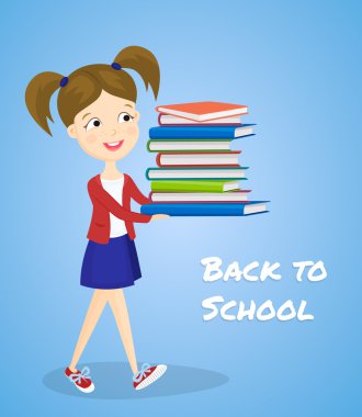 Geri okul infographics kavramı