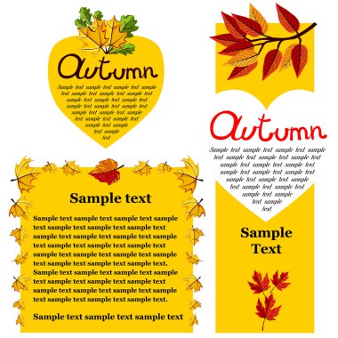 Sonbahar arkaplan vektörü çizimi