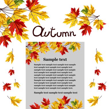 Sonbahar arkaplan vektörü çizimi