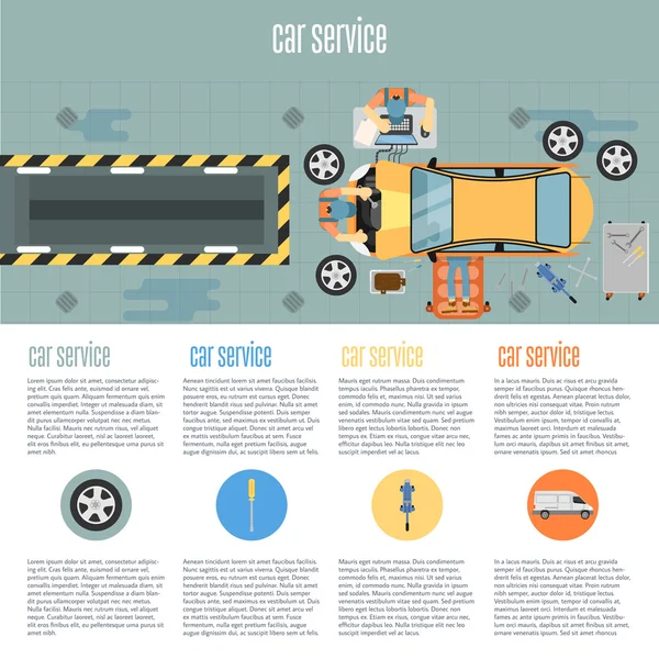 Infografiki w sklepie samochodowym — Wektor stockowy