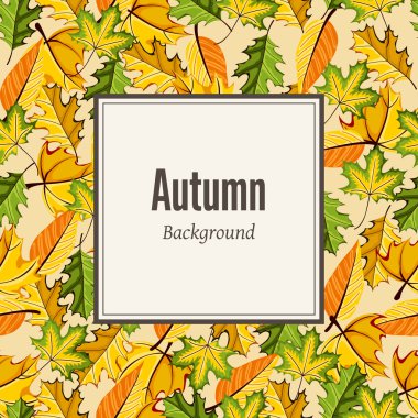 Sonbahar arkaplan vektörü çizimi