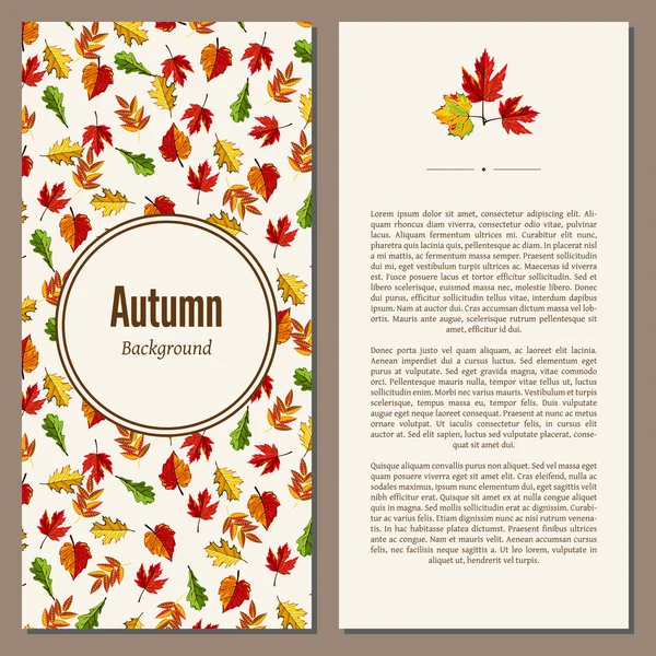 Illustration vectorielle de fond automne — Image vectorielle