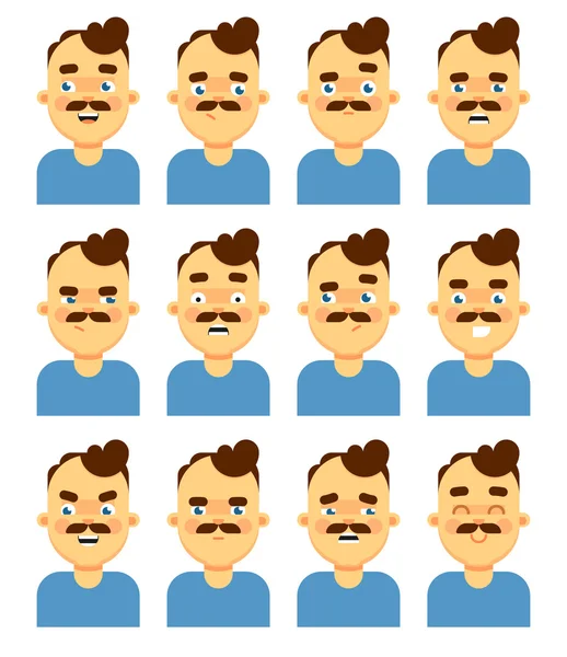 Icono emocional de la cara sobre fondo blanco — Vector de stock