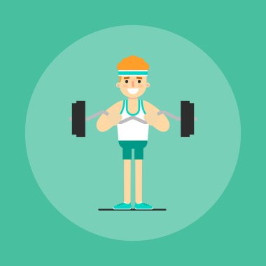 Atletik genç adam egzersiz yapıyor