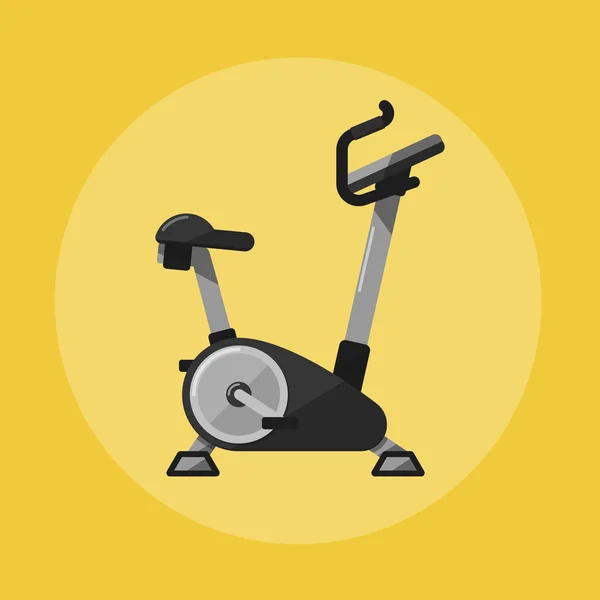 Rower treningowy. Ikona wyposażenia sportowego siłowni. — Wektor stockowy