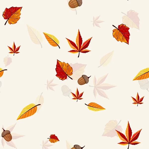 Herfst vector naadloze patroon. — Stockvector