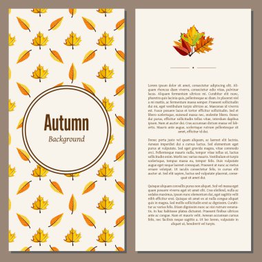 Sonbahar arkaplan vektörü çizimi