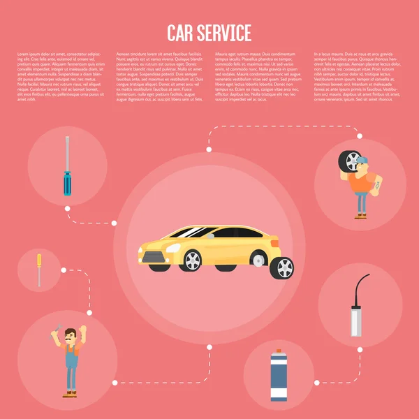 Araba dükkanı infographics — Stok Vektör