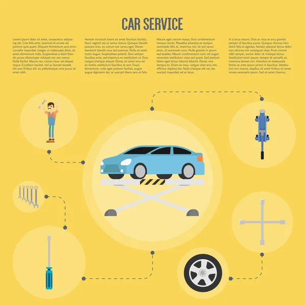 Infografica negozio di auto — Vettoriale Stock