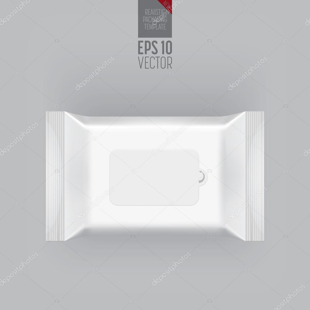 Blank packaging template mockup isolated on grey.