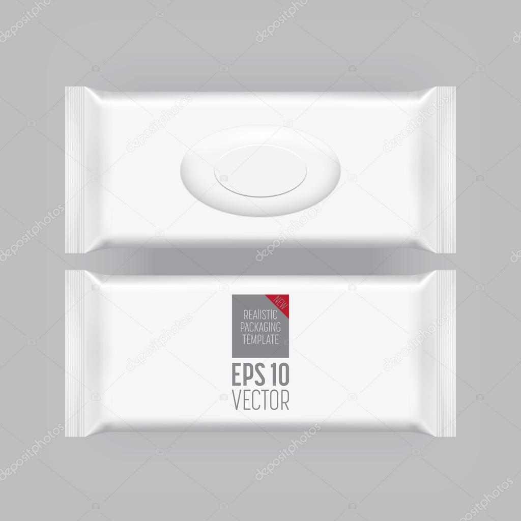 Blank packaging template mockup isolated on grey.