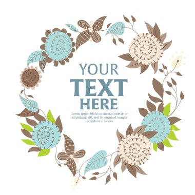 Çiçek çelenk arka plan