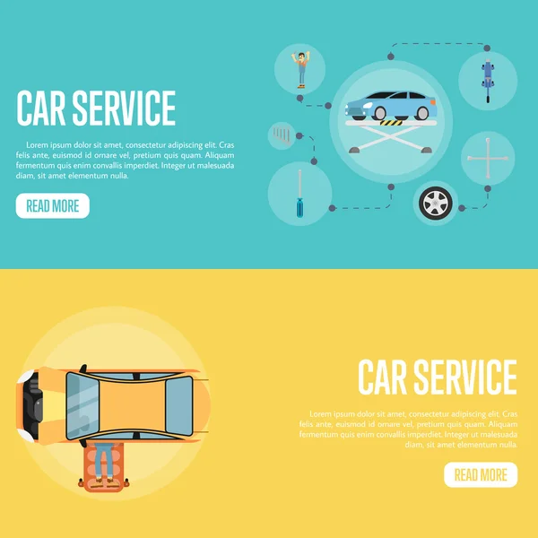 자동차 서비스 삽화 — 스톡 벡터