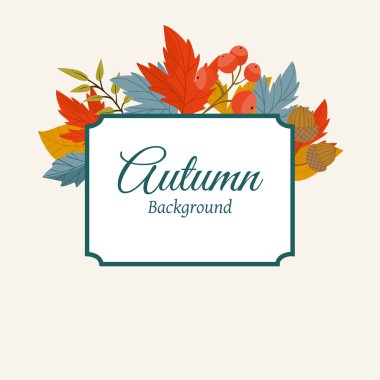 Sonbahar arkaplan vektörü çizimi