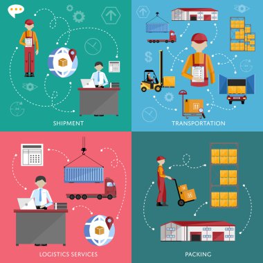 Ambarı işlemek infographics dört afiş.