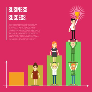 İş başarı afiş ile iş peole