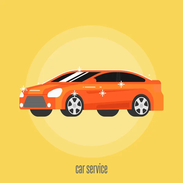 Concept abstrait de service de voiture — Image vectorielle