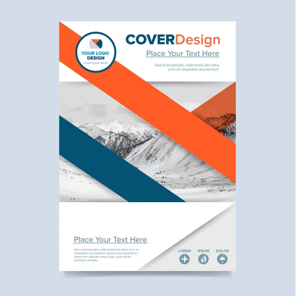 Folheto layout design ilustração vetorial —  Vetores de Stock
