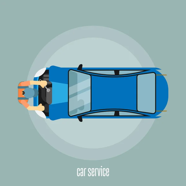 자동차 서비스 삽화 — 스톡 벡터