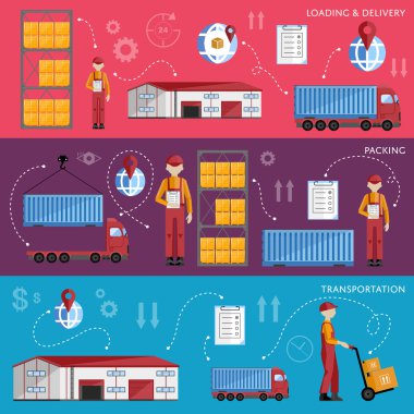 Ambarı işlemek infographics dört afiş.