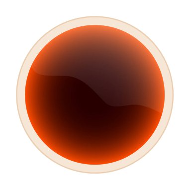 Soya sosu kabı üst görünümü beyaz arkaplanda izole