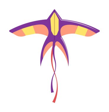 Kuş yutma şekli rüzgar uçurtması beyaz arkaplanda izole