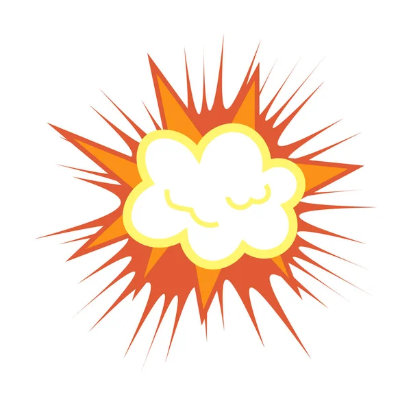 Comic Boom Blast Bang Fire Effect Dynamite Explosion — Stock Vector