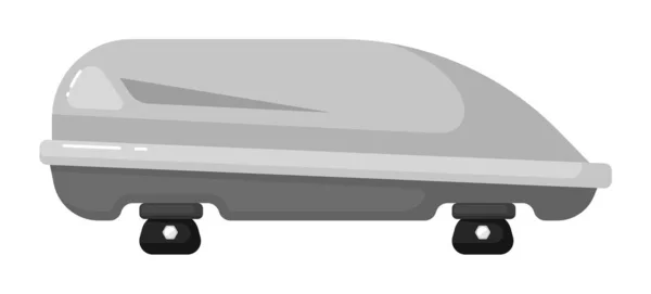 荷物隔離のための単一の白い車の屋根ケースコンテナ — ストックベクタ
