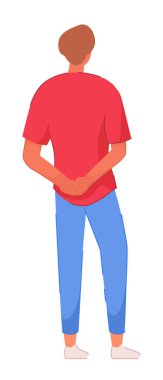 Sırt üstü duran genç adam belinde çapraz kollar yaptı.