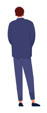 Beyaz arka planda tek başına duran iş adamı