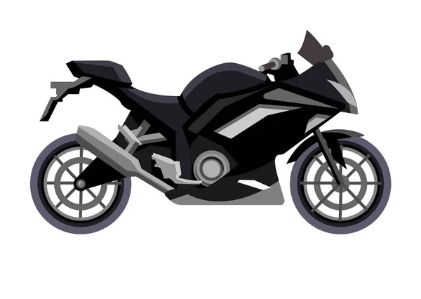Motocicleta Cruzador Vetorial Isolada Fundo Branco — Vetor de Stock