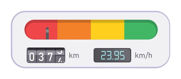 Speedometer Risk Level Speed Motor Mile Measure Scale — Stock Vector