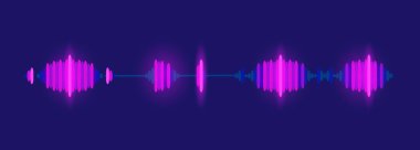 Radyo sinyal frekansı ve dijital ses görselleştirmesi