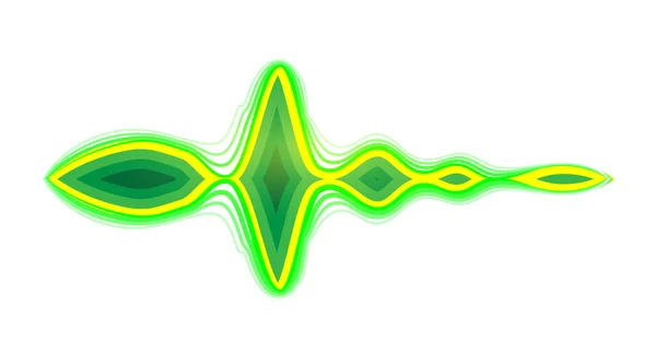 Abstrato vibração de som de voz de néon no branco —  Vetores de Stock