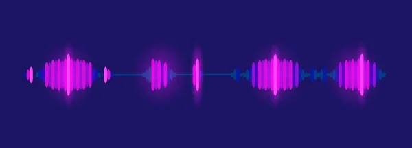 Frequência do sinal de rádio e visualização digital de voz —  Vetores de Stock
