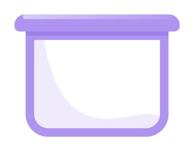 Boş plastik yiyecek kabı beyaza izole edildi