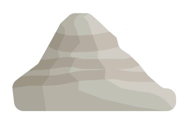 Beyaz arkaplanda karikatür dağı izole edildi