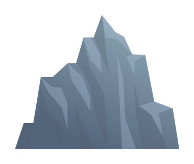 Buzdağı beyaz arkaplanda izole edildi