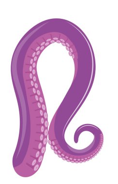 Dev deniz canavarı uzvu beyazda izole edilmiş.