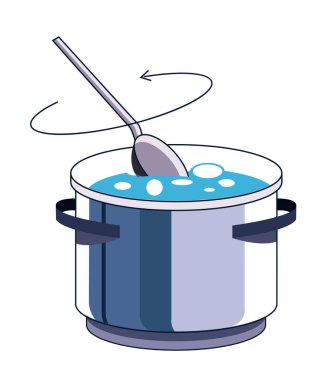 Yemek pişirirken karıştırma işlemi için talimatlar