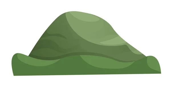Karikatura zelený kopec izolované na bílém pozadí — Stockový vektor