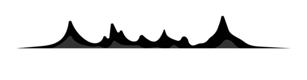 Пік звукової хвилі ізольовано на білому тлі — стоковий вектор