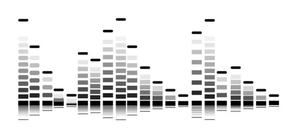 Félhang audio hullám elszigetelt fehér háttér — Stock Vector