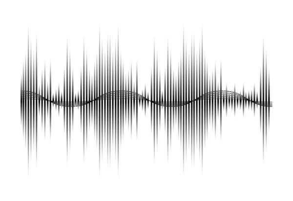 Diagramme d'onde sonore isolé sur fond blanc — Image vectorielle