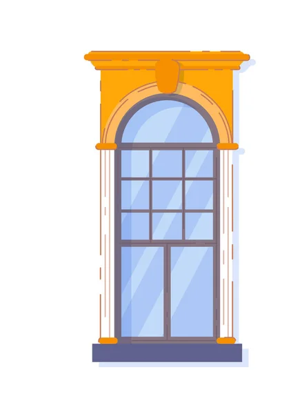 Regeringskansliet eller biblioteksfönstret isolerat på vitt — Stock vektor