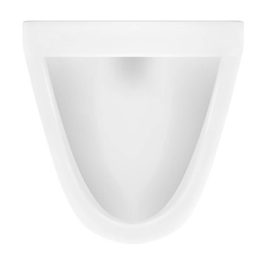 Gerçekçi tuvalet modeli beyaz üzerine izole edilmiş üst görünüm