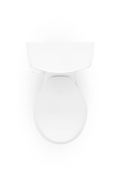 Beyaz üzerine kapalı kapak görünümlü gerçekçi tuvalet modeli