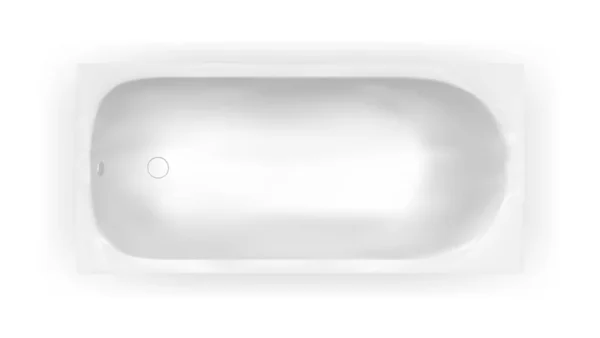 Прямоугольная ванна вид сверху изолирован на белом — стоковый вектор
